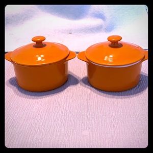 2 Dansk Mini Baking Dishes. M Batali orange NWOT